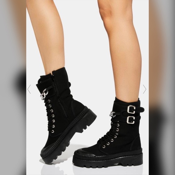 🖤 Military Canvas Boots 🖤 - Picture 3 of 9